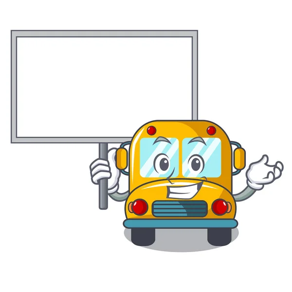 Přinést Rady Školní Autobus Charakter Kreslené Vektorové Ilustrace — Stockový vektor