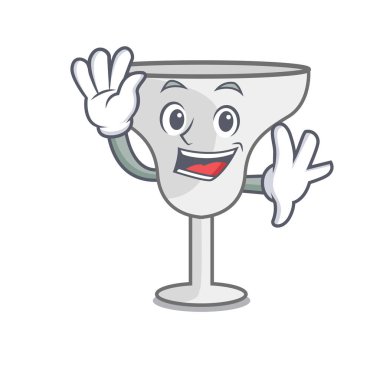 Margarita Cam karakter karikatür vektör çizim sallayarak