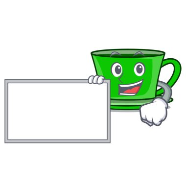 Yönetim Kurulu yeşil çay karakter karikatür vektör çizim ile