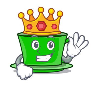 Kral yeşil çay maskot çizgi film