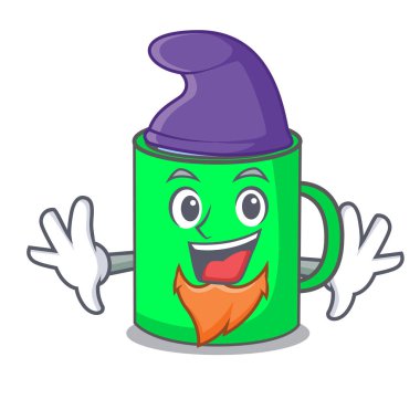 Elf kupa karakter karikatür tarzı vektör çizim