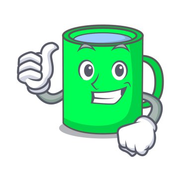 Kupa karakter karikatür tarzı vektör çizim yaşasın