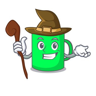 Cadı kupa maskot karikatür tarzı