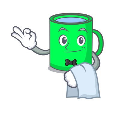 Garson kupa maskot karikatür tarzı