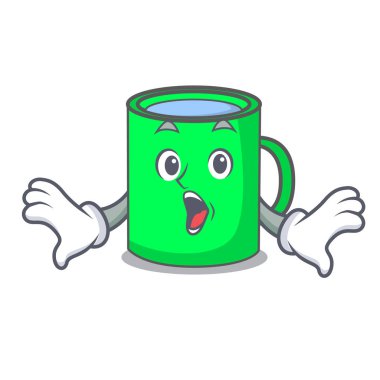 Sürpriz kupa maskot karikatür tarzı