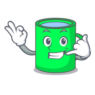 Kupa maskot karikatür tarzı beni ara