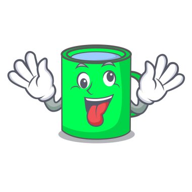 Deli kupa maskot karikatür tarzı