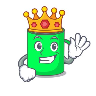Kral kupa maskot karikatür tarzı