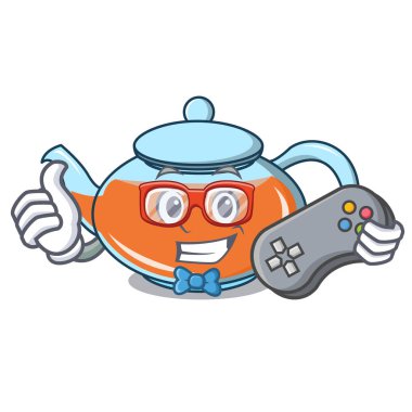 Oyun şeffaf çaydanlık karakter karikatür