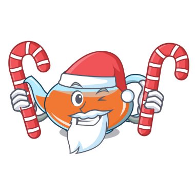 Santa şeker saydam çaydanlık karakter karikatür ile