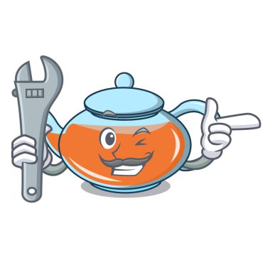 Mekanik şeffaf çaydanlık karakter karikatür