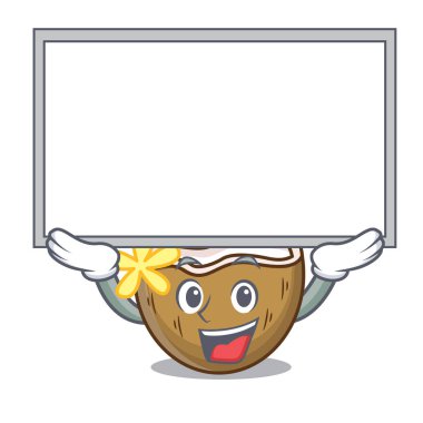 Yönetim Kurulu kokteyl Hindistan cevizi karakter karikatür kadar