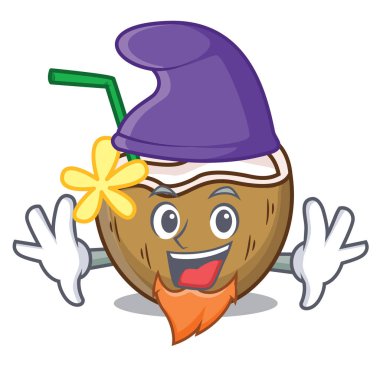 Elf kokteyl Hindistan cevizi karakter karikatür