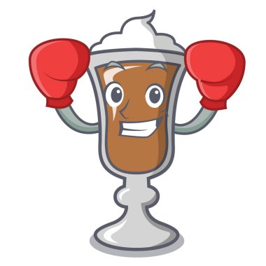 İrlanda kahvesi karakter karikatür boks