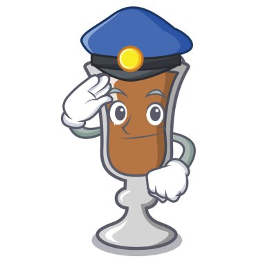 Polis İrlandalı kahve karakter karikatür