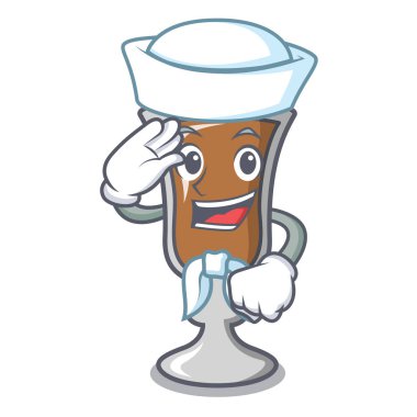 Denizci İrlanda kahvesi karakter karikatür