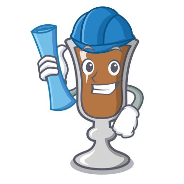 Mimar İrlanda kahvesi karakter karikatür