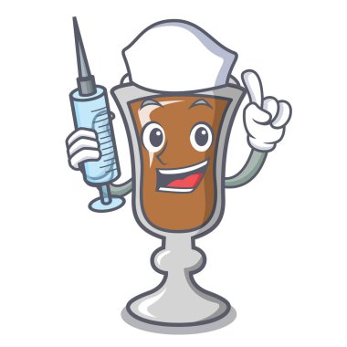 Hemşire İrlanda kahvesi karakter karikatür