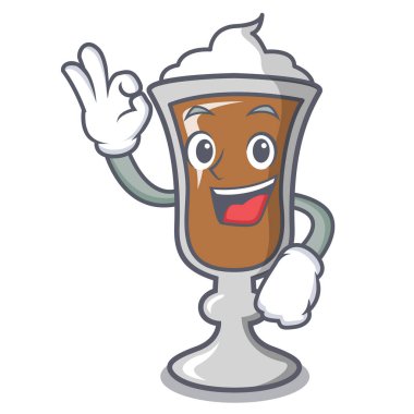 İrlanda kahvesi karakter karikatür Tamam