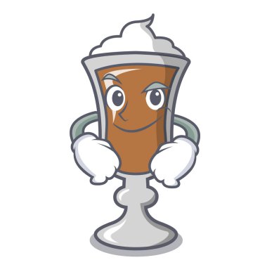 Smirking İrlanda kahvesi karakter karikatür