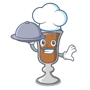 Şef gıda İrlanda kahvesi maskot karikatür ile