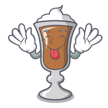 İrlanda kahvesi maskot karikatür dil