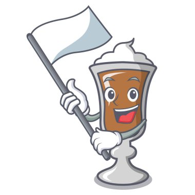 Bayrak İrlanda kahvesi maskot karikatür ile