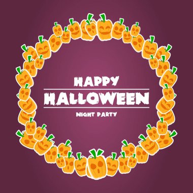 Mutlu Cadılar Bayramı arka plan afiş kabaklar