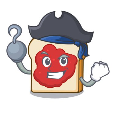 Korsan ekmek reçel karakter karikatür ile