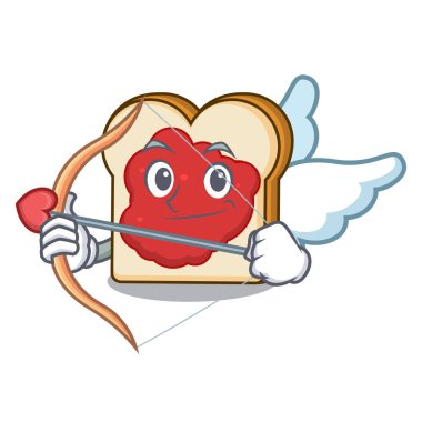 Aşk tanrısı ekmek reçel karakter karikatür ile