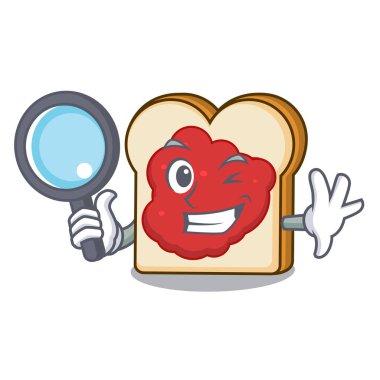 Reçel karakter karikatür ile Dedektif ekmek