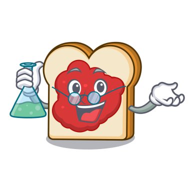 Profesör ekmek reçel karakter karikatür ile