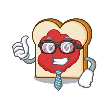 Reçel karakter karikatür ile işadamı ekmek