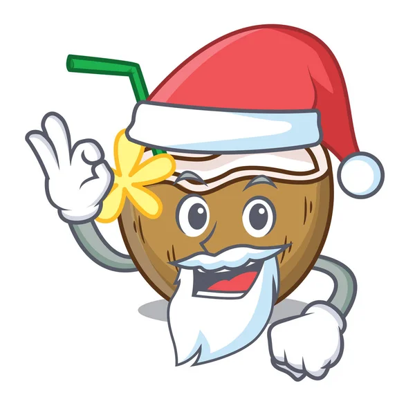 Santa kokteyl Hindistan cevizi maskot çizgi film