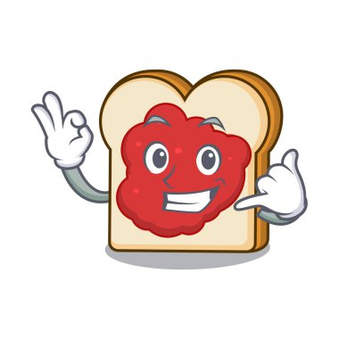Bana ekmek reçel maskot karikatür ile de