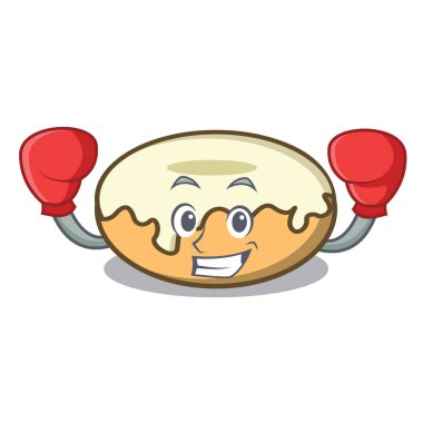 Boks çörek şeker karakter karikatür ile