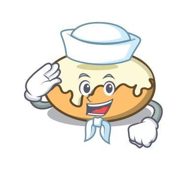 Denizci çörek şeker karakter karikatür ile