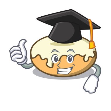 Mezuniyet çörek şeker karakter karikatür ile