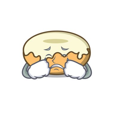 Çörek şeker maskot karikatür ile ağlıyor