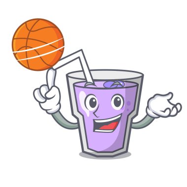 Basketbol berry güler yüzlü karakter karikatür ile