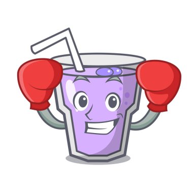 Berry güler yüzlü karakter karikatür boks