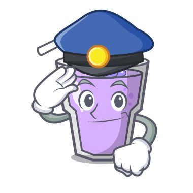 Polis berry güler yüzlü karakter karikatür