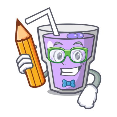 Öğrenci berry güler yüzlü karakter karikatür