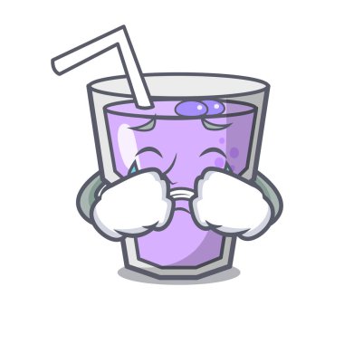 Berry güler yüzlü maskot karikatür ağlıyor