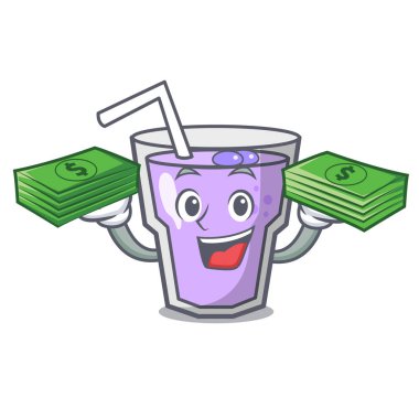 Para çanta berry güler yüzlü maskot karikatür ile