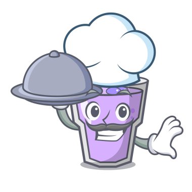 Şef gıda berry güler yüzlü maskot karikatür ile