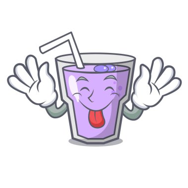 Berry güler yüzlü maskot karikatür dil