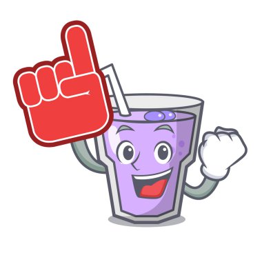 Köpük parmak berry güler yüzlü maskot çizgi film