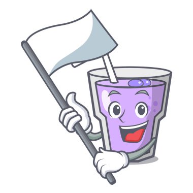 Bayrak berry güler yüzlü maskot karikatür ile