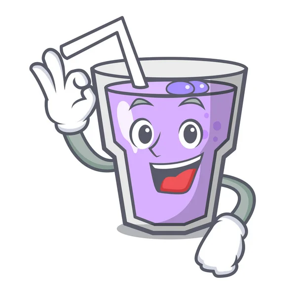 Oke berry smoothie karakter cartoon — Stockvector